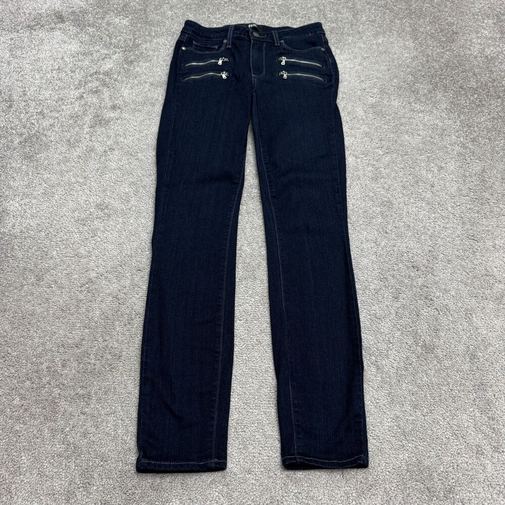 Paige High Rise Edgemont Ultra Skinny Denim Jeans Womens 26 Dalton No Whiskers